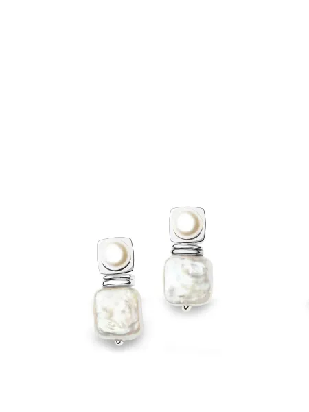 Missoma Square Pearl Stud Earrings