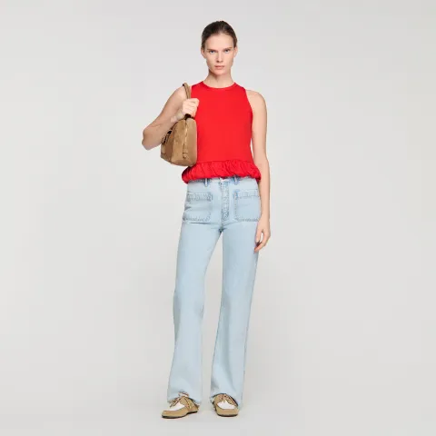 Straight-leg jeans