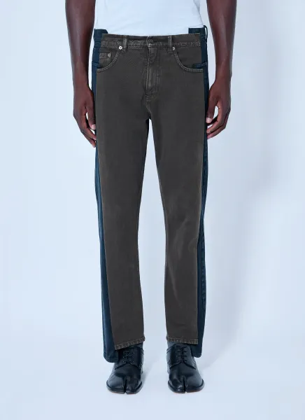 Spliced Denim Trousers