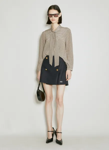Double Wool Mini Skirt