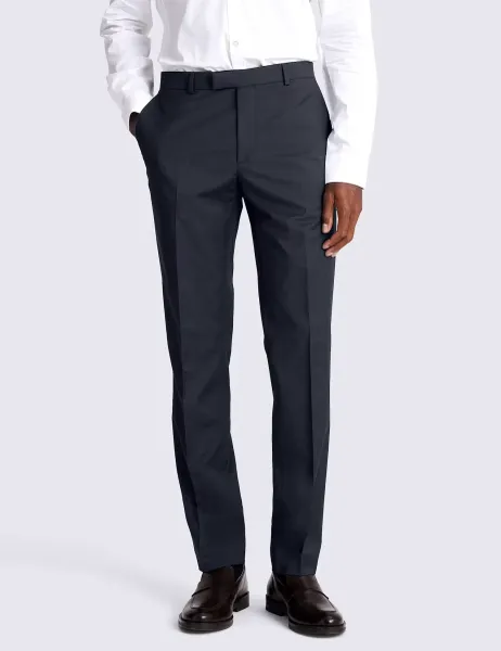 Moss Slim Fit Stretch Suit Trousers Dark Navy