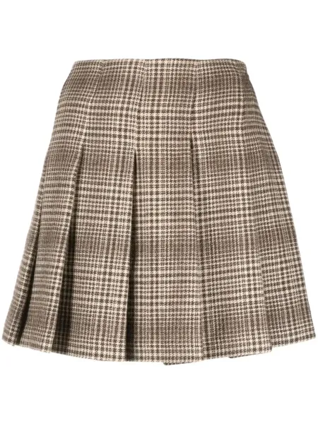 Women Checked Mini Skirt