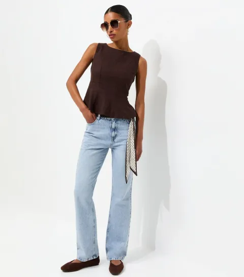 Women's Blue Anica Straight Leg Jeans