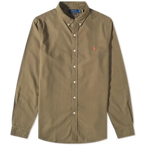 Button Down Garment Dyed Oxford Shirt