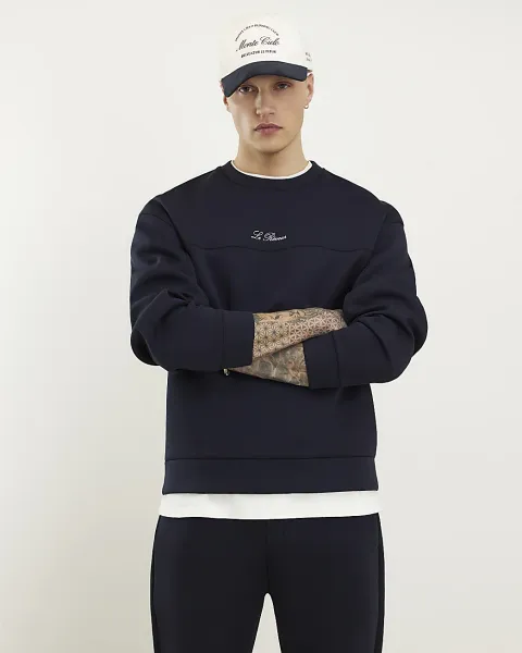River Island Oversized Premium Embroidered Sweatshirt