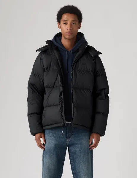 Levi's Levi's Regular Fit Padded Hooded Puffer Jacket Black