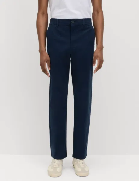 Marks & Spencer Regular Fit Half Elasticated Waist Chinos Navy
