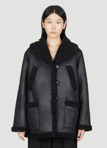 Clara Aviator Faux-Leather Jacket