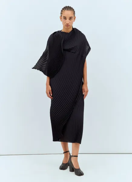 Wrapped Pleats Dress