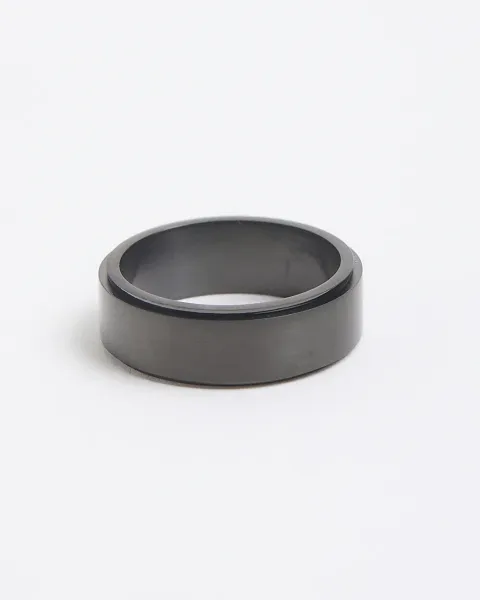 River Island Black Steel Ring