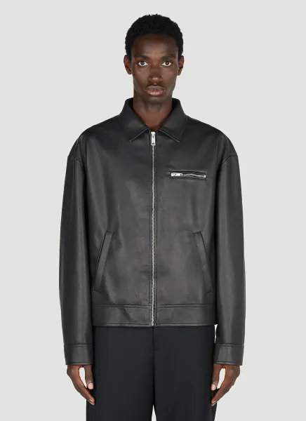 Zip Up Leather Jacket