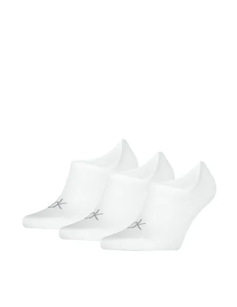 Calvin Klein 3 Pack Cotton Rich Trainer Socks White