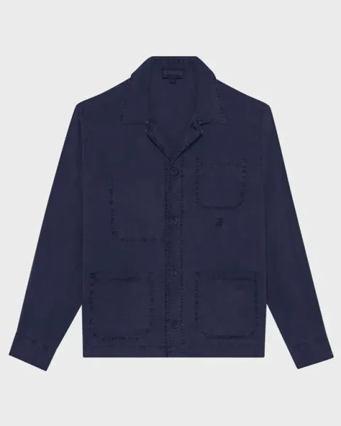 Vilebrequin Men Linen Solid Overshirt