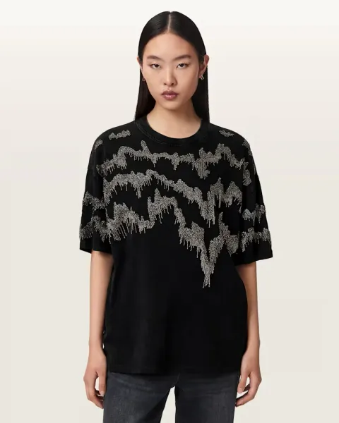 Maia Etta Oversized Embellished T-Shirt