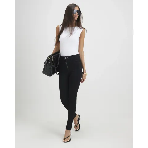 River Island Mid Rise Racer Waistband Skinny Jeans
