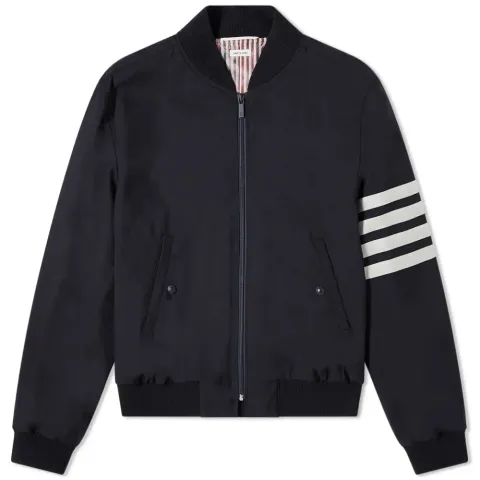 4 Bar Wool Zip Bomber Jacket