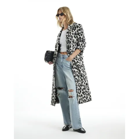 River Island Leopard Duster Coat