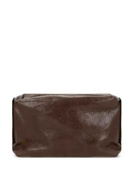Structured Cross-Body Leather Bag Black/Mustard