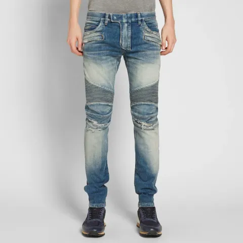 Washed Biker Stretch Jean