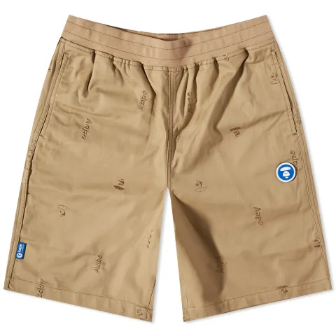 AAPE Street Baseball Embroidered Shorts