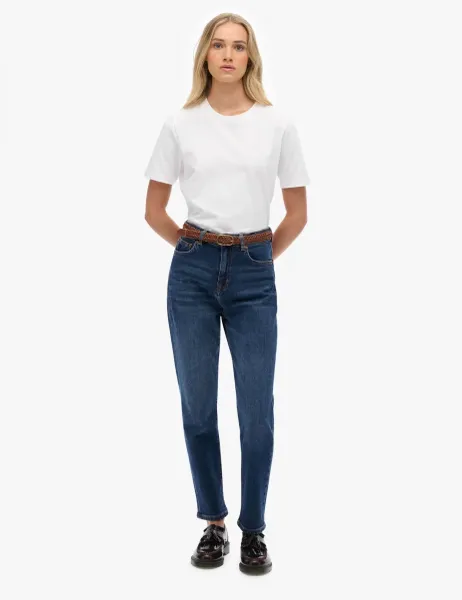 Superdry & Co Mom High Waisted Slim Fit Jeans Blue