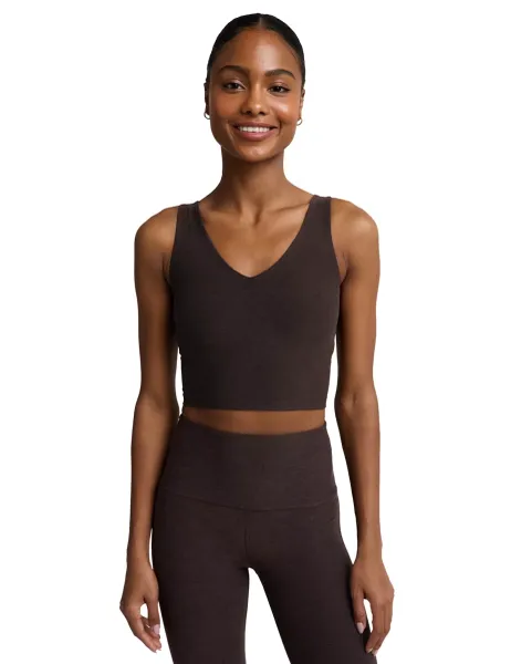 Beyond Yoga Spacedye Good Day Cropped Tank Top Dark Brown