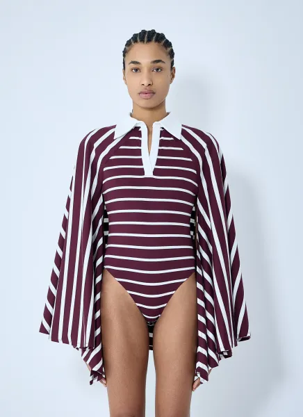 Striped Polo Shirt Cape