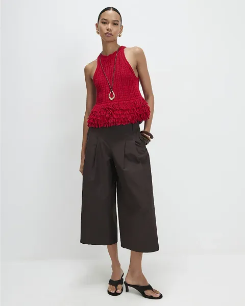 River Island Cotton Poplin Culottes