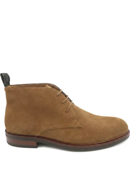Jones Bootmaker Wide Fit Suede Lace Up Chukka Boots Tan