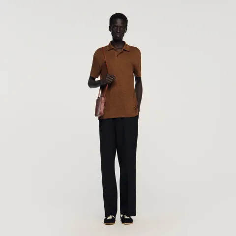 Linen polo shirt