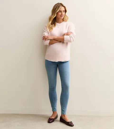 Women's Maternity Blue Lift & Shape Jenna Jeans