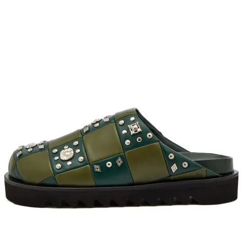 TOGA Grid Stud Slip On Mule Shoes