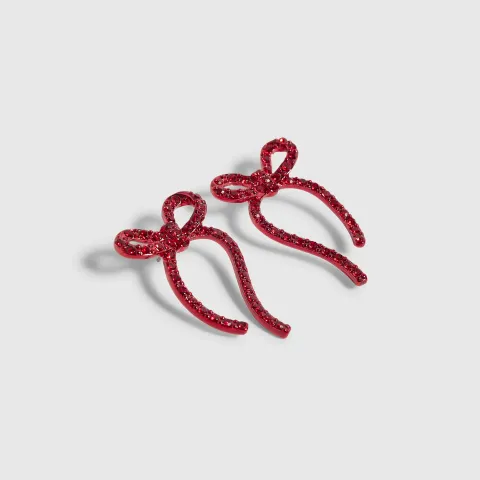 River Island Long Bow Earrings