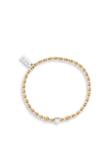 ChloBo Mixed Metal Inset Heart Beaded Bracelet