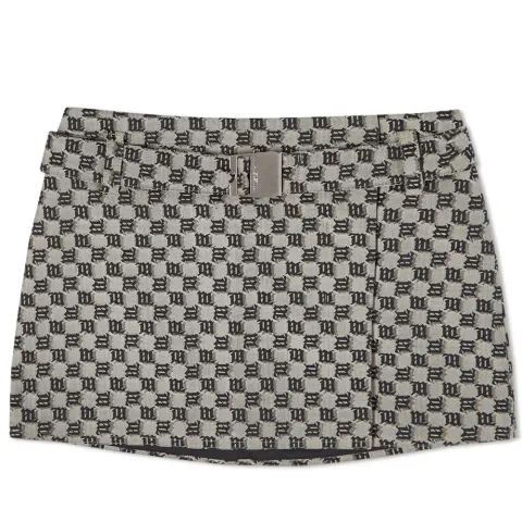 Jacquard Monigram Mini Skirt