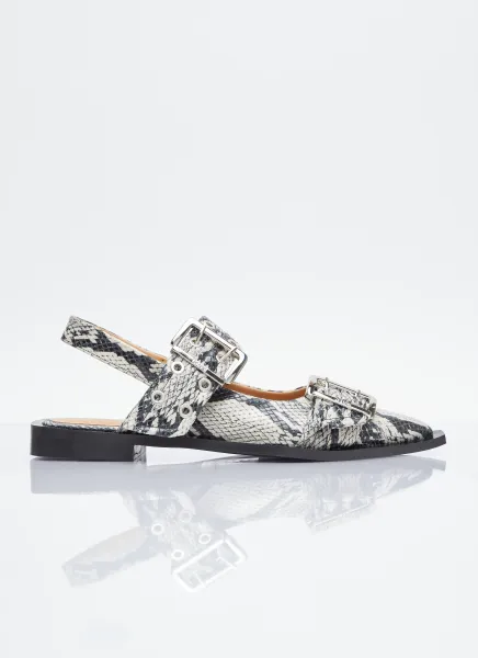 Chunky Buckle Ballerina Flats