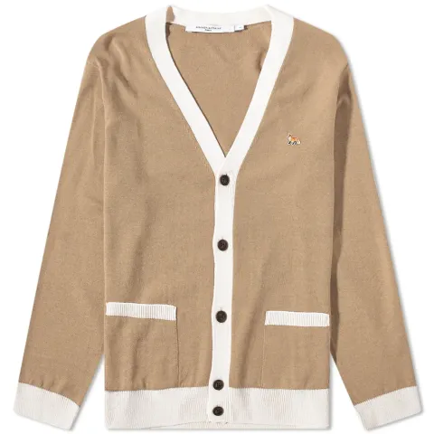 Maison Kitsuné Baby Fox Patch Bicolor Classic Cardigan