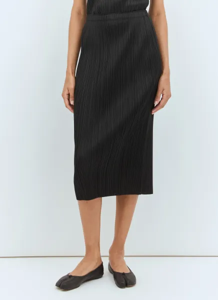 Pleated Midi Skirt