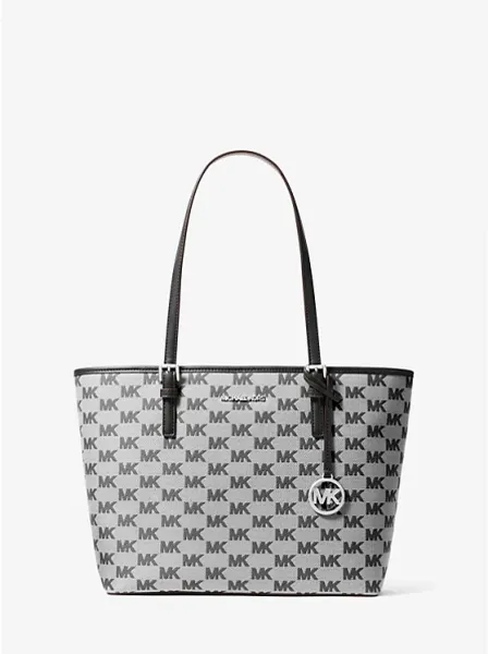 Jet Set Medium Logo Jacquard Tote Bag