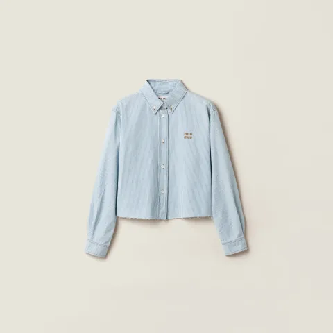 Striped chambray shirt