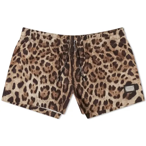 Leopard Print Swim Shorts