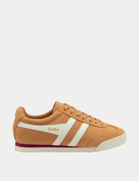 Gola Apollo Suede Lace Up Trainers Pink Mix
