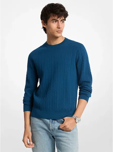 MK2000 Logo Embossed Jacquard Sweater