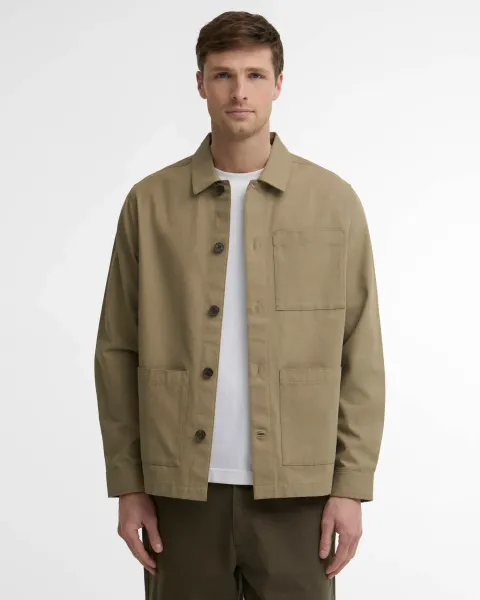 Tartan Trimmed Washed Overshirt