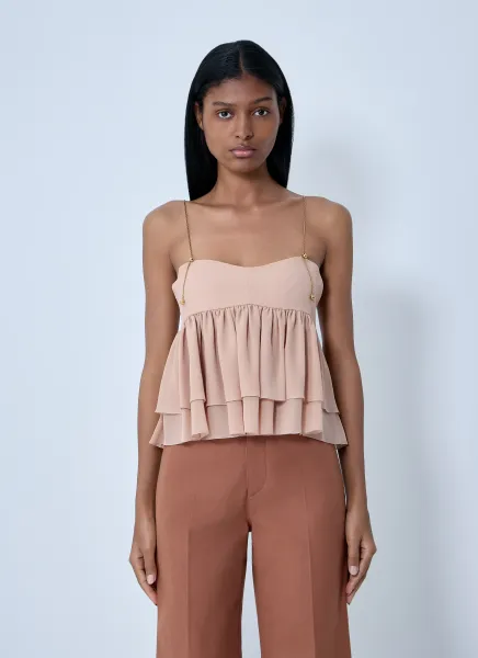 Sleeveless Ruffle Top