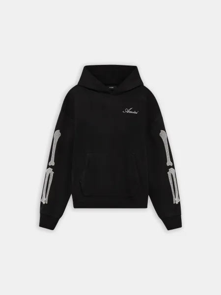 BONES OVERSIZED HOODIE - Black