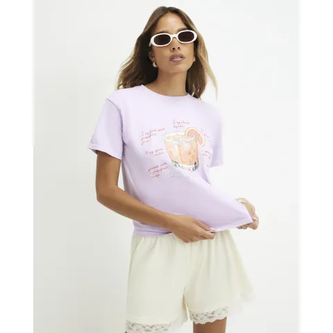 River Island Cotton Paloma Embellished T-Shirt