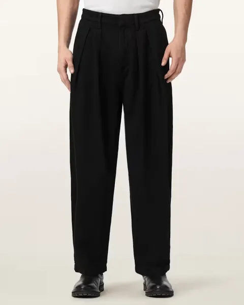 Becco Tapered Leg Pleated Trousers