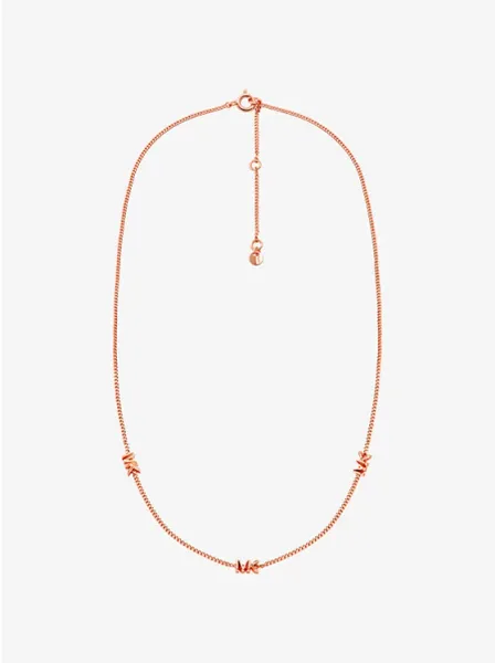 Precious Metal-Plated Sterling Silver Logo Necklace