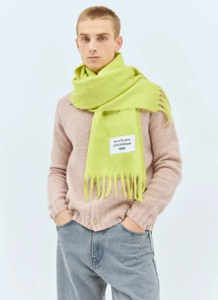 Skinny Fringe Alpaca Scarf